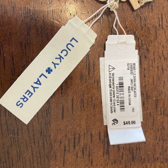 Two-Tone Silver Gold Flower Layer Necklace - Picture 7 of 8